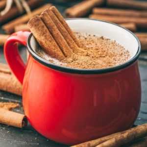 hot drink with cinnamon